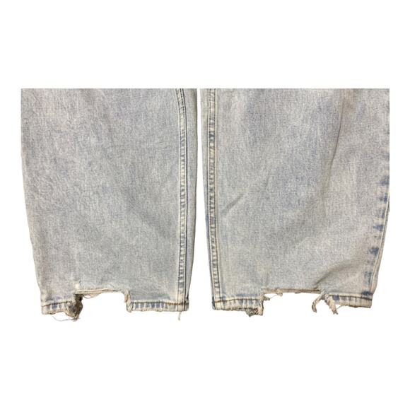 NWT ABERCROMBIE JEANS 37 24L BLUE RIPPED DISTRESSED FRAYED CHEWED CHIC - Picture 8 of 10